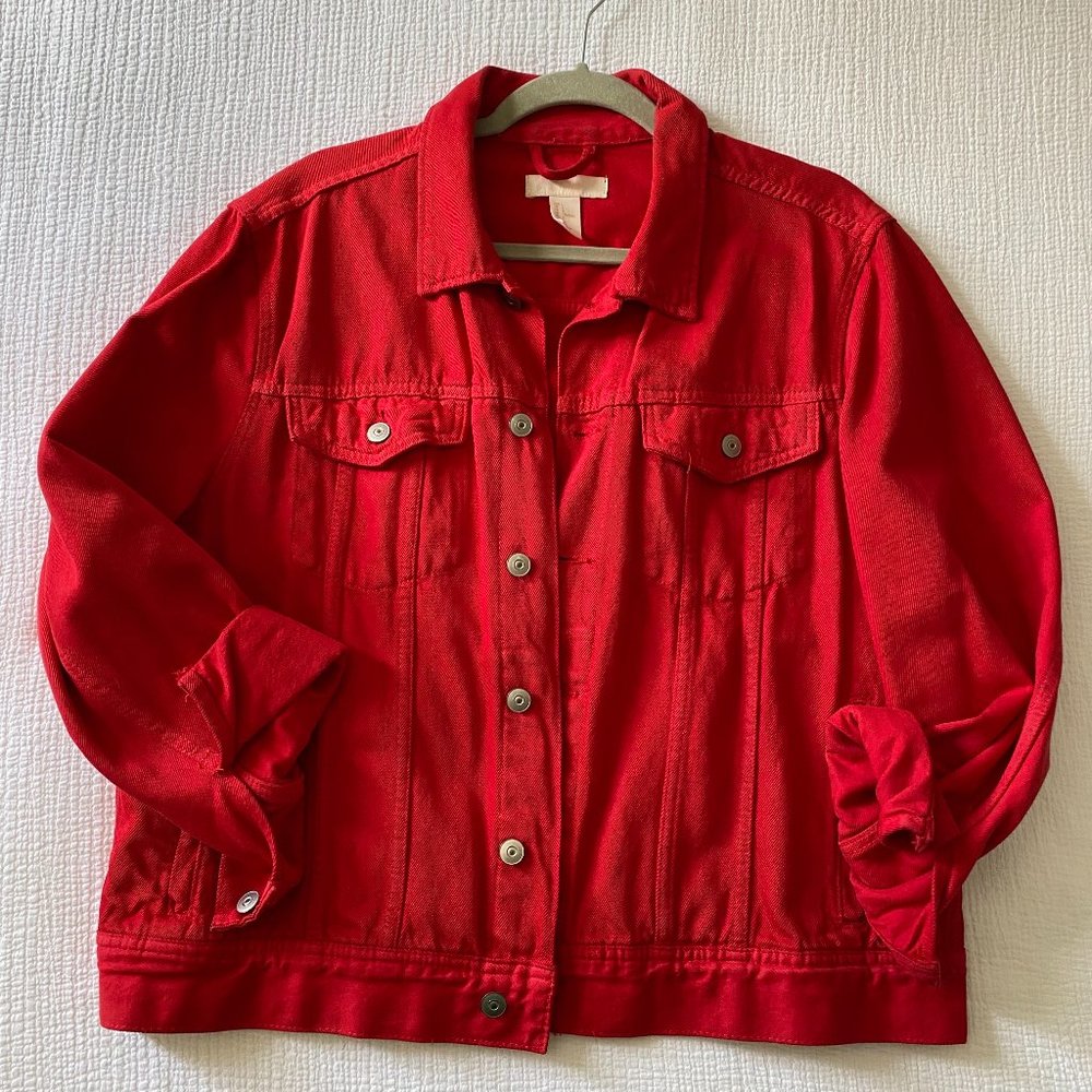 H&M Red Denim Jacket